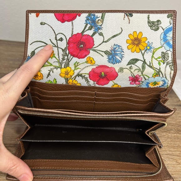 Gucci Japan limited 50th anniversary long wallet bifold Swing Flora - Picture 12 of 14